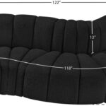 Arc 122" Boucle Fabric Upholstered 5pc. Modular Sectional