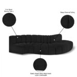 Arc 122" Boucle Fabric Upholstered 5pc. Modular Sectional