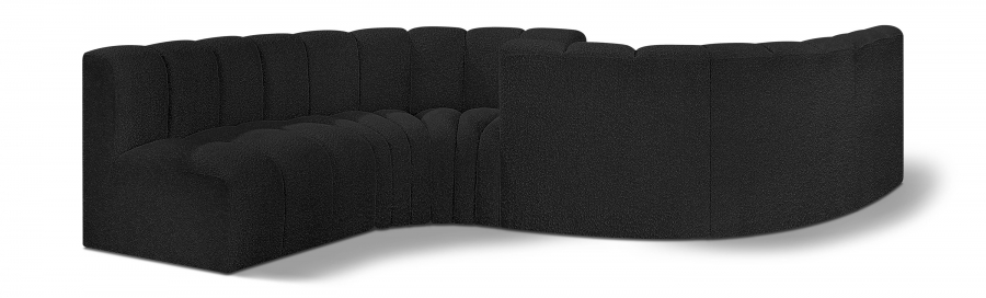 Arc 145" Boucle Fabric Upholstered 6pc. Modular Sectional