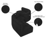 Arc 145" Boucle Fabric Upholstered 6pc. Modular Sectional