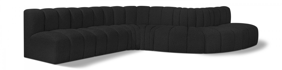 Arc 170" Boucle Fabric Upholstered 7pc. Modular Sectional