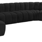 Arc 150" Boucle Fabric Upholstered 8pc. Modular Sectional