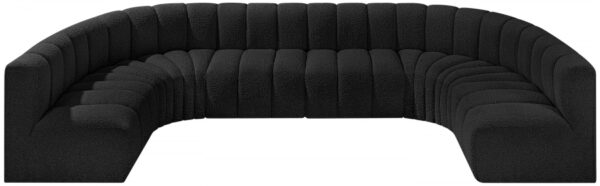Arc 150" Boucle Fabric Upholstered 8pc. Modular Sectional