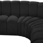 Arc 150" Boucle Fabric Upholstered 8pc. Modular Sectional