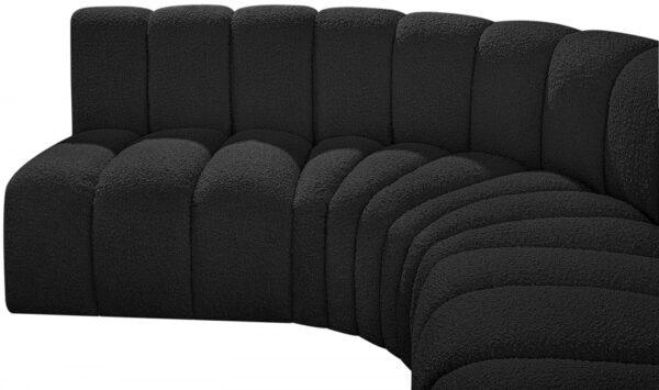 Arc 150" Boucle Fabric Upholstered 8pc. Modular Sectional