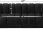 Arc 150" Boucle Fabric Upholstered 8pc. Modular Sectional
