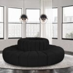 Arc 90" Boucle Fabric Upholstered 8pc. Modular Sectional