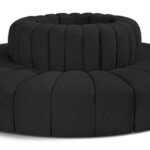 Arc 90" Boucle Fabric Upholstered 8pc. Modular Sectional