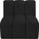Arc Boucle Fabric Upholstered Straight Modular Chair