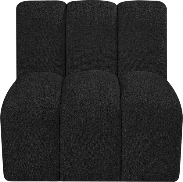 Arc Boucle Fabric Upholstered Straight Modular Chair