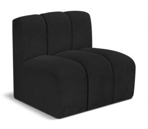 Arc Boucle Fabric Upholstered Straight Modular Chair
