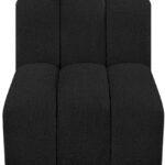 Arc Boucle Fabric Upholstered Straight Modular Chair