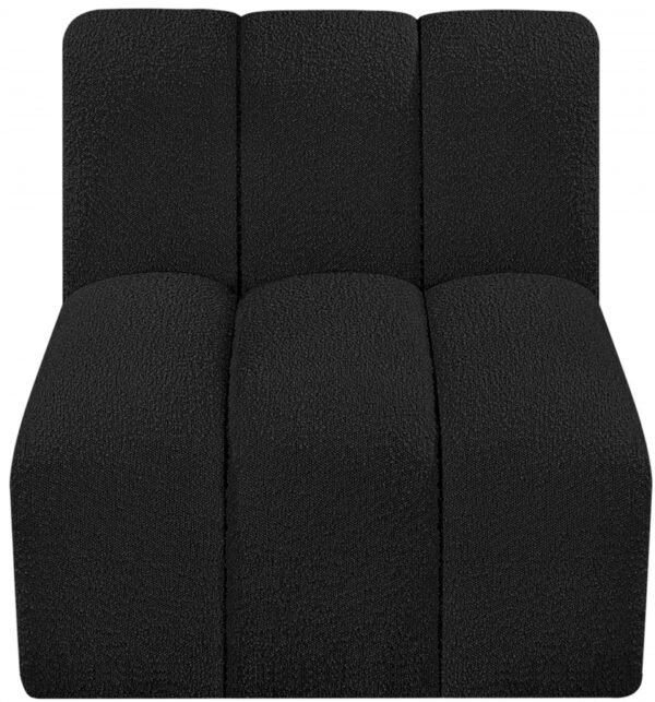 Arc Boucle Fabric Upholstered Straight Modular Chair