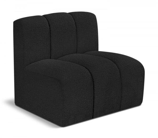 Arc Boucle Fabric Upholstered Straight Modular Chair