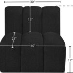 Arc Boucle Fabric Upholstered Straight Modular Chair