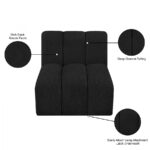 Arc Boucle Fabric Upholstered Straight Modular Chair