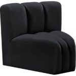 Arc Velvet Upholstered Curved Corner Modular Chair
