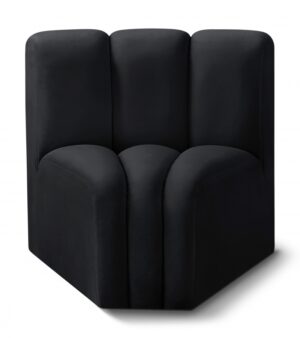 Arc Velvet Upholstered Curved Corner Modular Chair