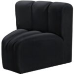Arc Velvet Upholstered Curved Corner Modular Chair