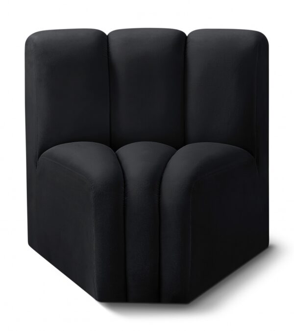 Arc Velvet Upholstered Curved Corner Modular Chair