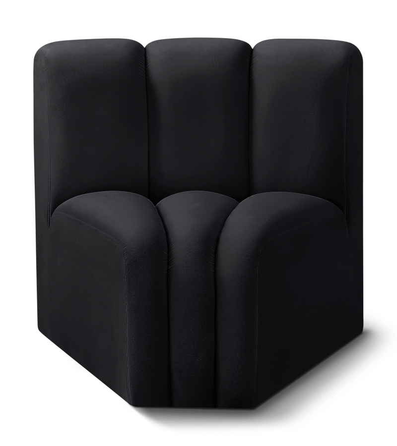 Arc Velvet Upholstered Curved Corner Modular Chair