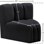 Arc Velvet Upholstered Curved Corner Modular Chair