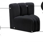 Arc Velvet Upholstered Curved Corner Modular Chair
