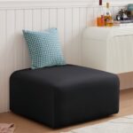 Arc Velvet Upholstered Ottoman