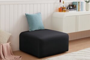 Arc Velvet Upholstered Ottoman