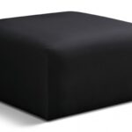 Arc Velvet Upholstered Ottoman