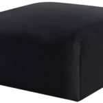 Arc Velvet Upholstered Ottoman