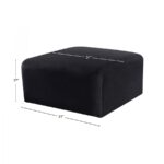 Arc Velvet Upholstered Ottoman