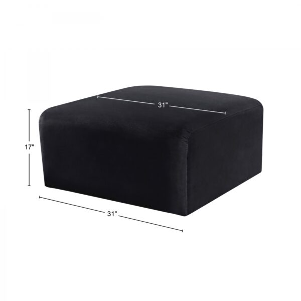 Arc Velvet Upholstered Ottoman