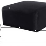 Arc Velvet Upholstered Ottoman
