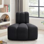 Arc Velvet Upholstered Reverse Corner Modular Chair