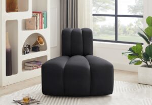 Arc Velvet Upholstered Reverse Corner Modular Chair