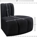 Arc Velvet Upholstered Reverse Corner Modular Chair