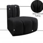 Arc Velvet Upholstered Reverse Corner Modular Chair