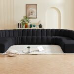 Arc 161" Velvet Upholstered 10pc. Modular Sectional