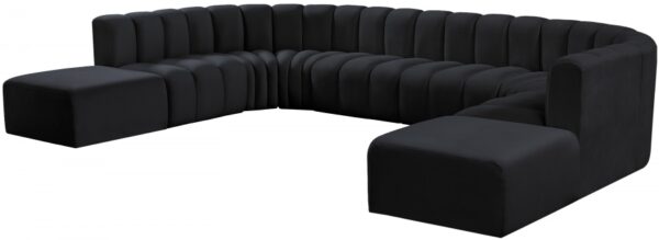 Arc 161" Velvet Upholstered 10pc. Modular Sectional