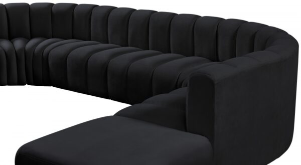 Arc 161" Velvet Upholstered 10pc. Modular Sectional
