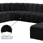 Arc 161" Velvet Upholstered 10pc. Modular Sectional