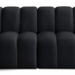 Arc 60" Velvet Upholstered 2pc. Modular Sectional