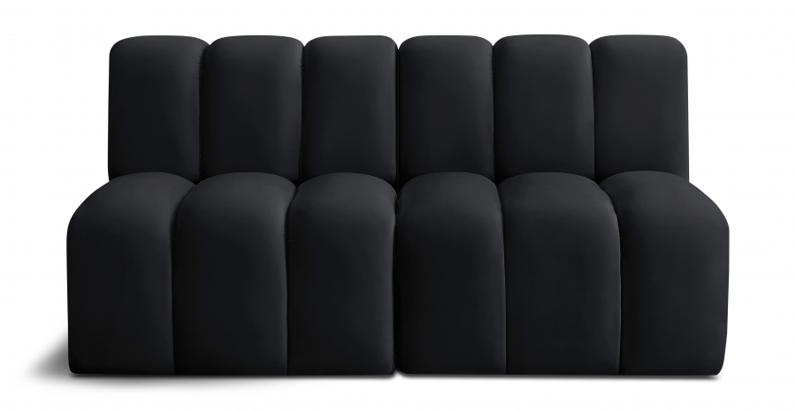 Arc 60" Velvet Upholstered 2pc. Modular Sectional