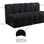 Arc 60" Velvet Upholstered 2pc. Modular Sectional