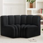 Arc 60" Velvet Upholstered 2pc. Modular Sectional