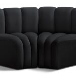 Arc 60" Velvet Upholstered 2pc. Modular Sectional