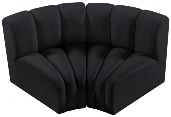 Arc 60" Velvet Upholstered 2pc. Modular Sectional