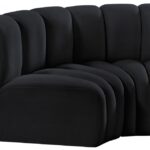 Arc 60" Velvet Upholstered 2pc. Modular Sectional
