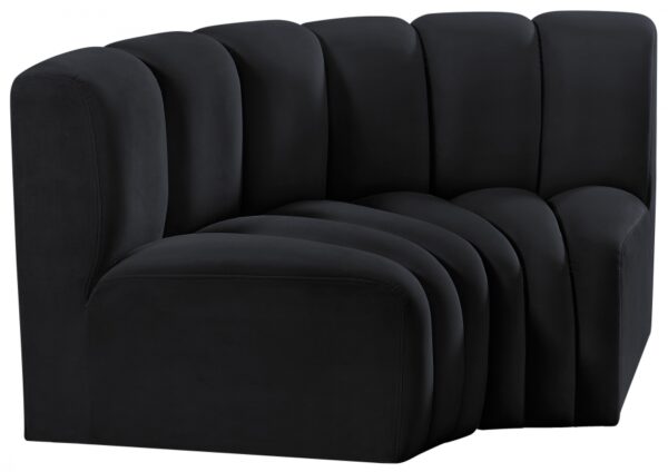 Arc 60" Velvet Upholstered 2pc. Modular Sectional